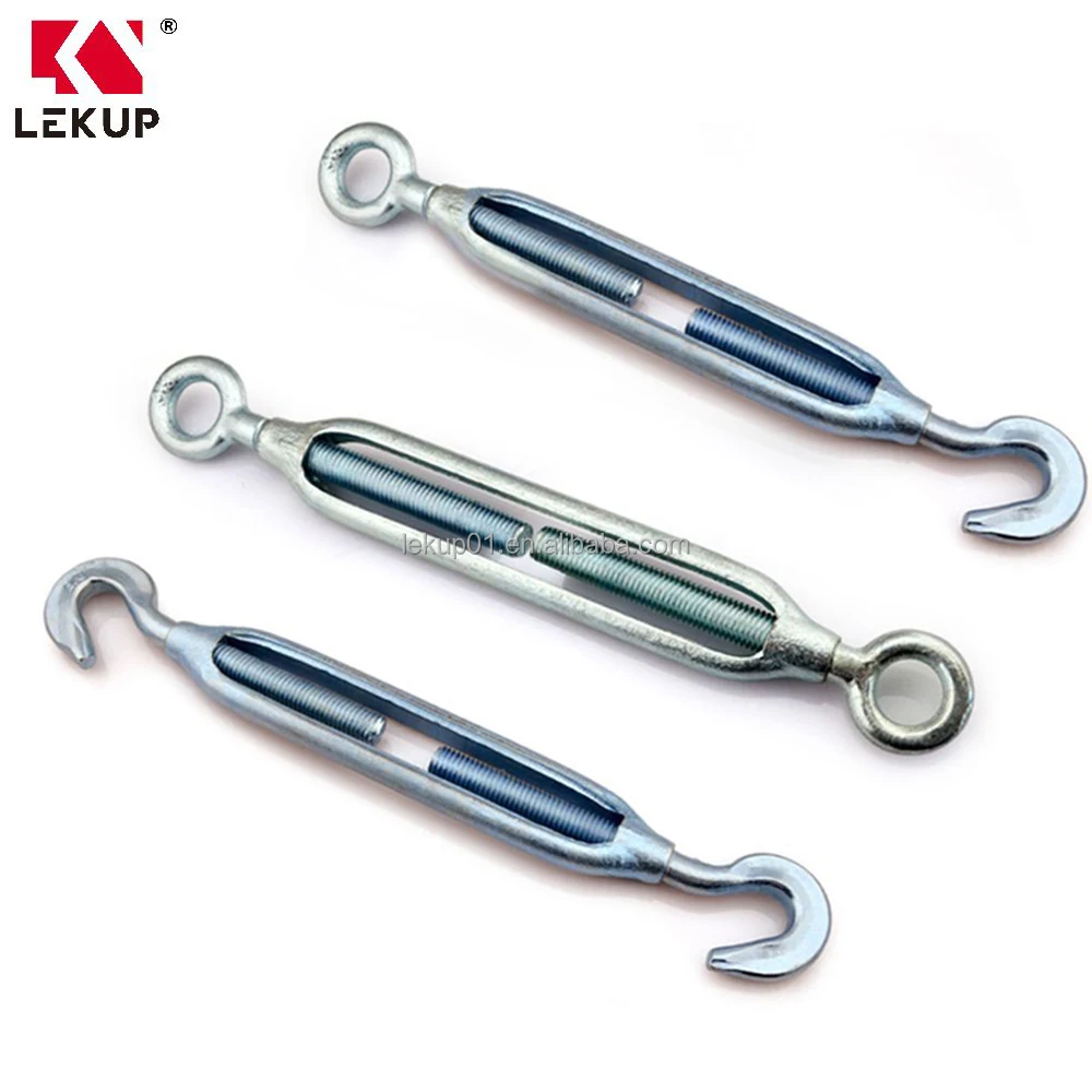 JIS Type Cable Turnbuckle Galvanized Frame Turnbuckle with Eye and Eye Heavy Duty Turnbuckle for Cable Wire Rope Tension