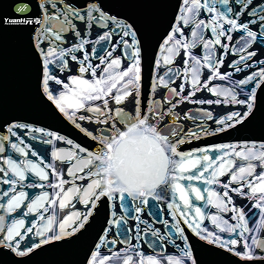 Новое поступление прозрачные аппликации с кристаллами