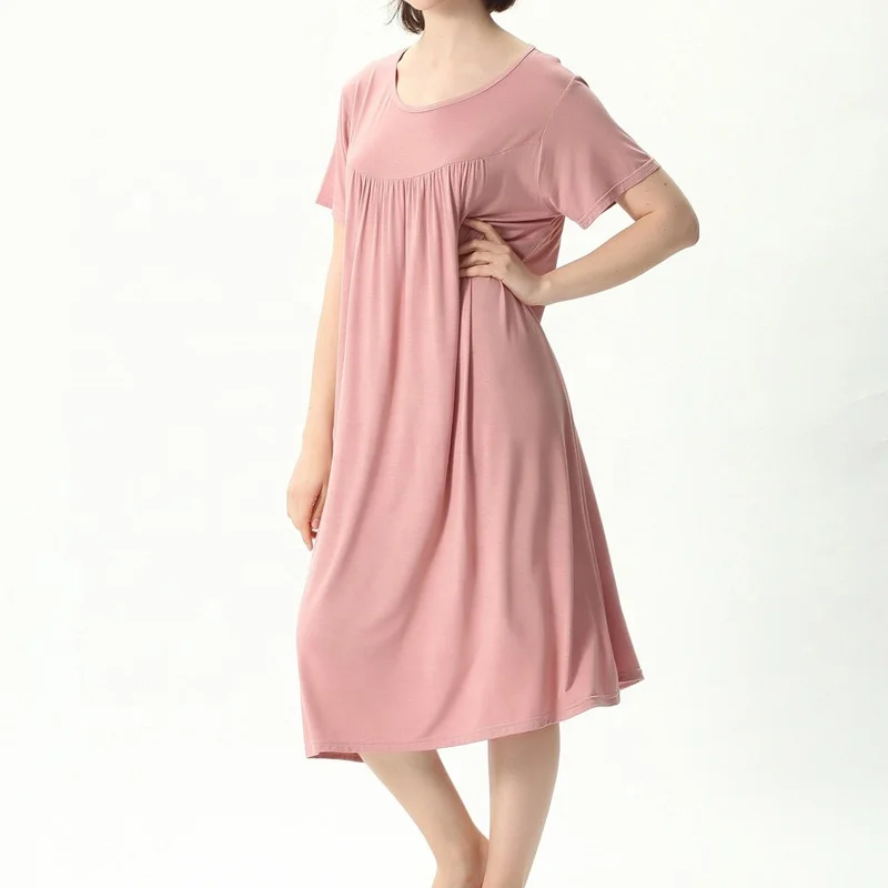 Women Nightgown Summer Cotton Loose Soft Nightdress Home Clothes Causal Sleepwear