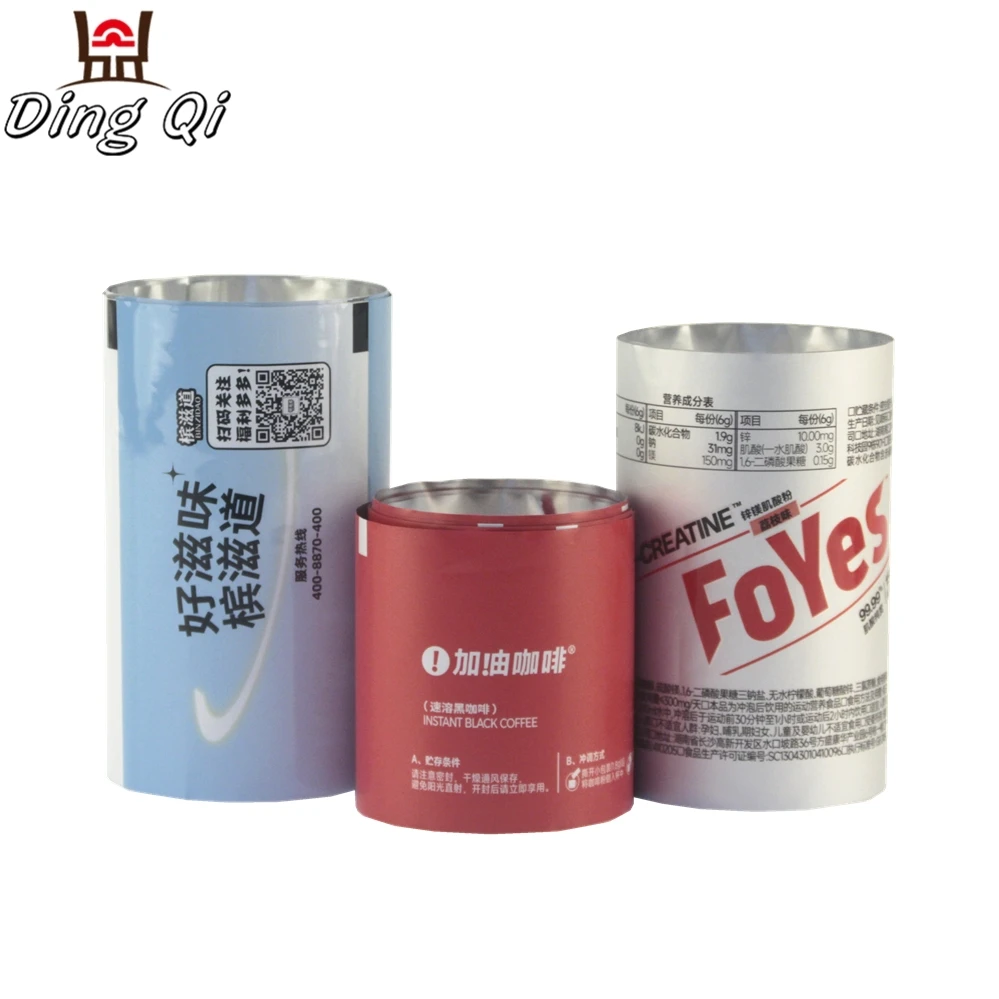 Custom Printing Pe Pet Polypropylene Aluminum Foil Coffee Packaging Sachet Roll Film Lamination Plastic Packaging for Making Bag