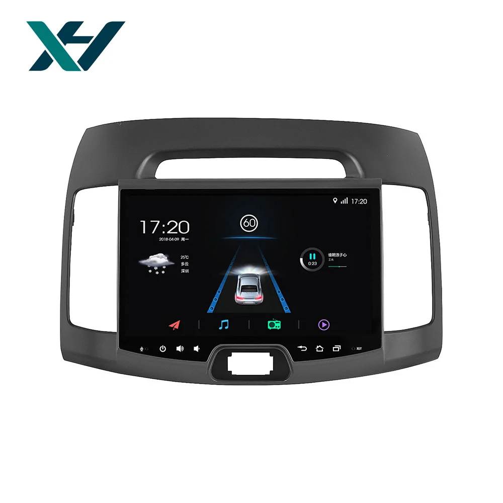 9 inch 1+16GB 4 Core WIFI BT FM Mirror Link Car stereo for Hyundai Elantra 2007-2011 Car Navigation