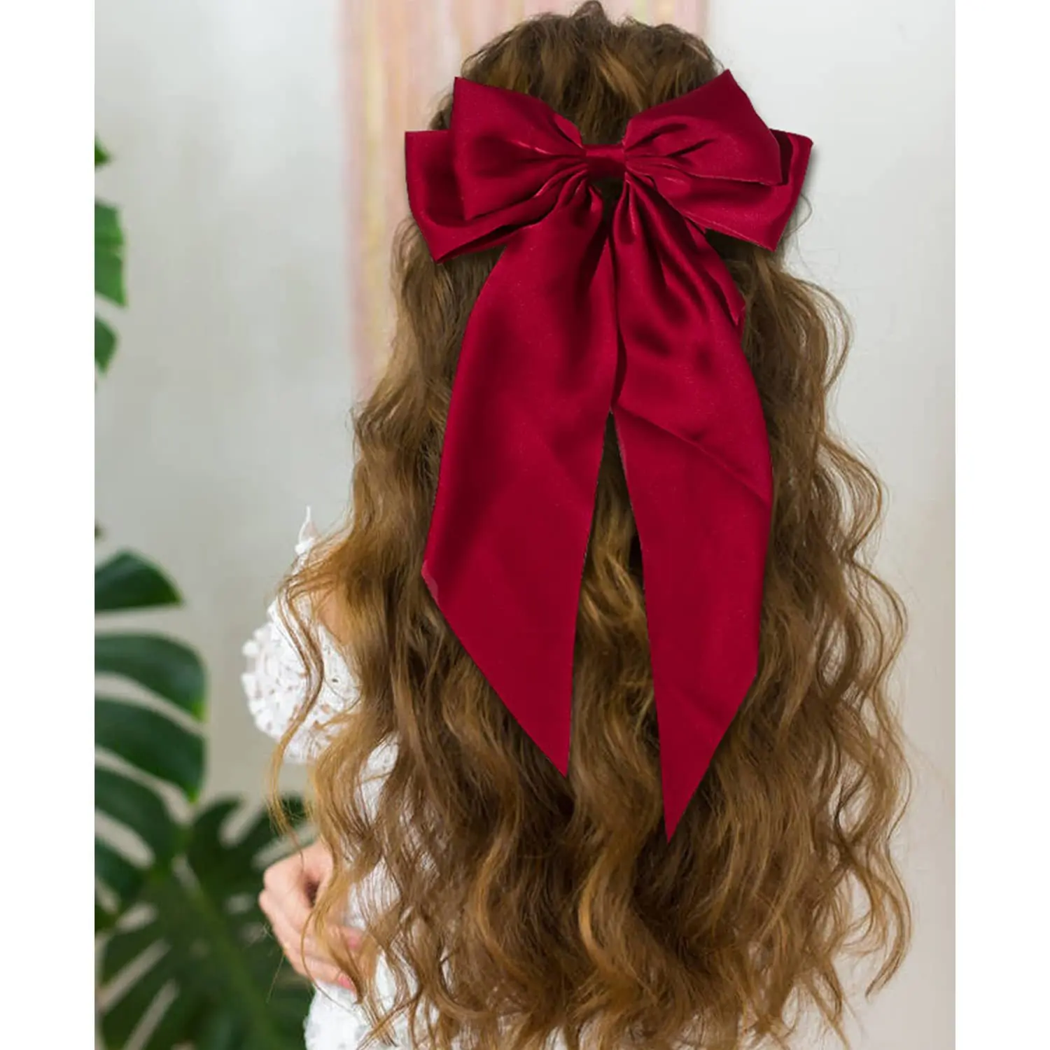 Elegant Satin Ribbon Bow Hair Clip Retro Chic Minimalist Spring Clamp Accessory for Womens Stylish Updos