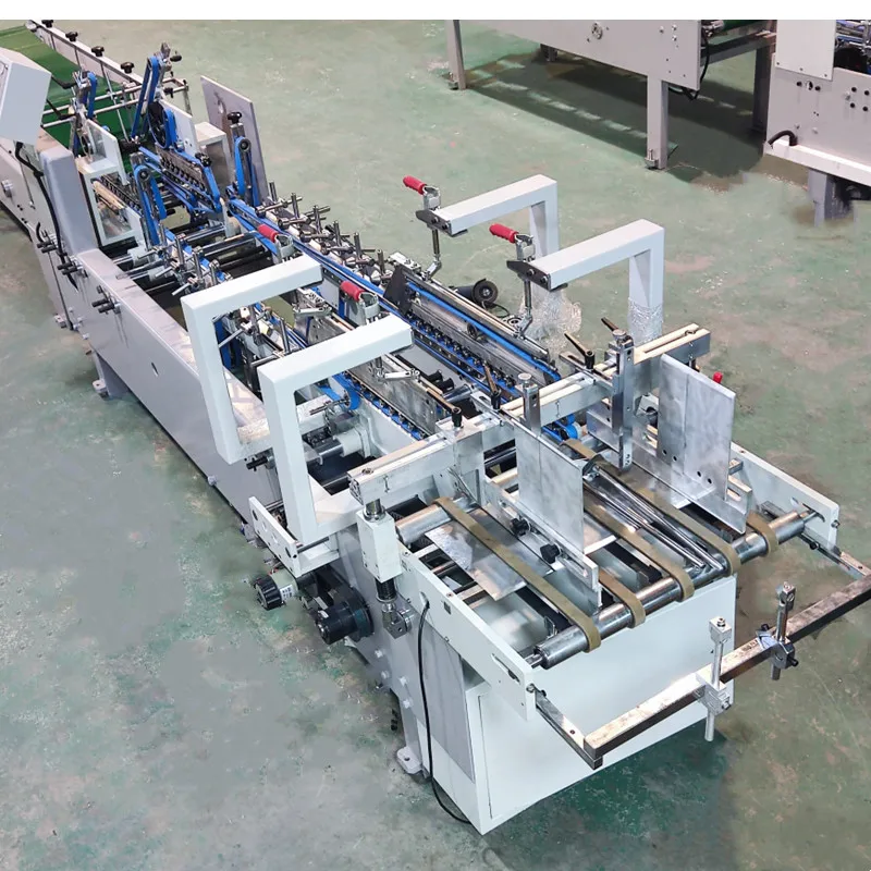 3ACQ!580E folder gluer machine cigarette boxautomatic 6 corner box folder gluer machine semi automatic press type folder gluer m