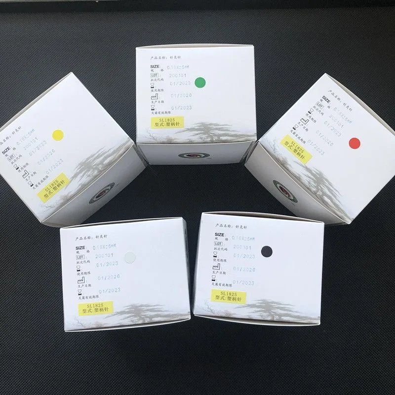 Colored plastic handle Disposable Facial Cosmetic acupuncture needles