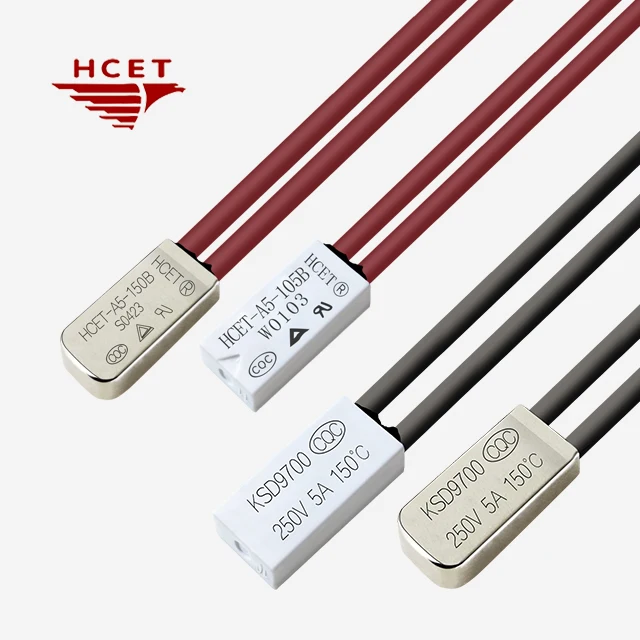 HCET A5 Series Bimetal Snap Action Motor Thermal Protector Thermostat Controller Micro Temperature Control Switch