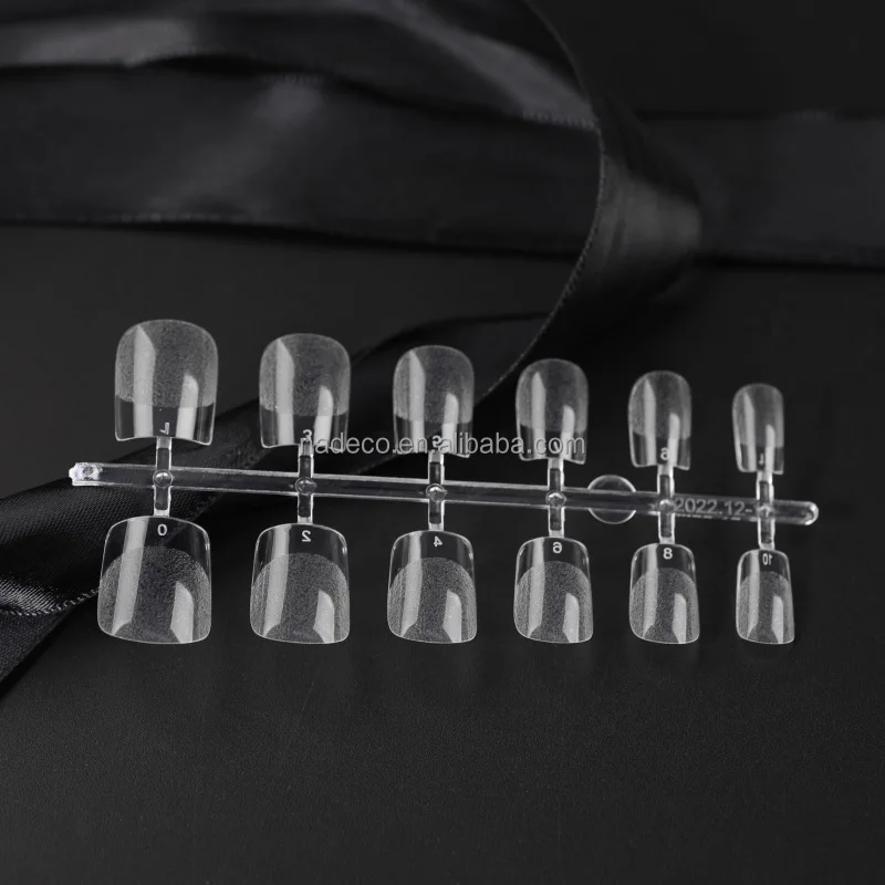 High Quality Nail Supplies Extra Short Square French Gel Press On False Nail Tips Wholesale Price
