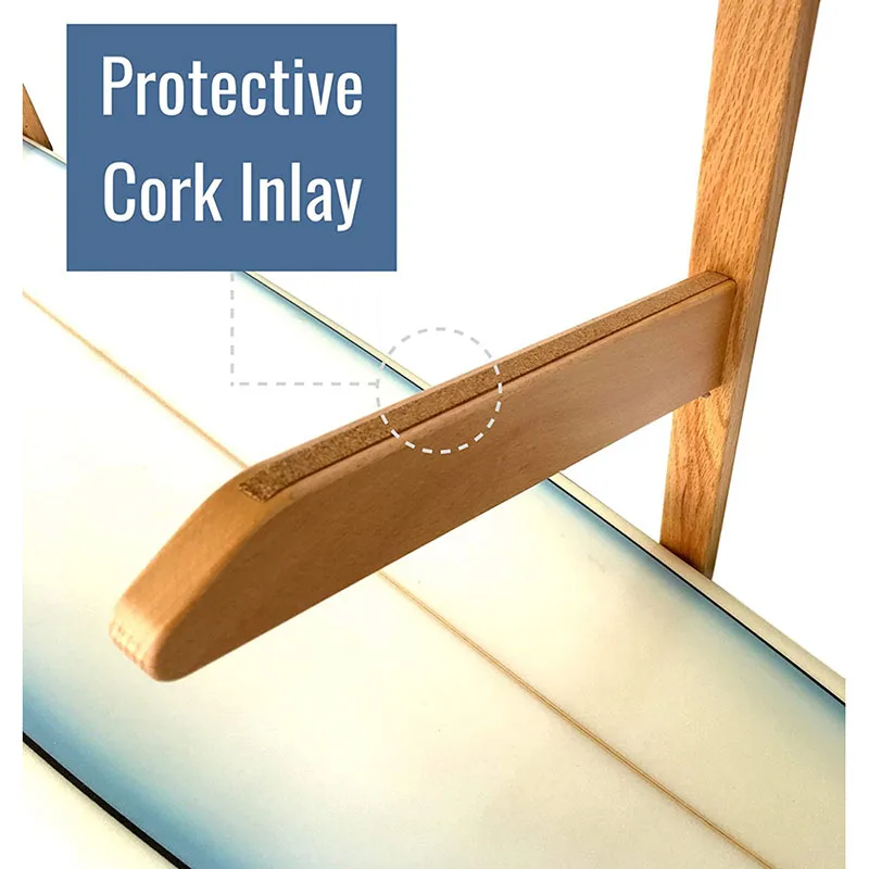 Customizable Wholesale Natural Wood Home Storage Mount System Holds 4 Surfboards Timber Surfboard Wall Rack