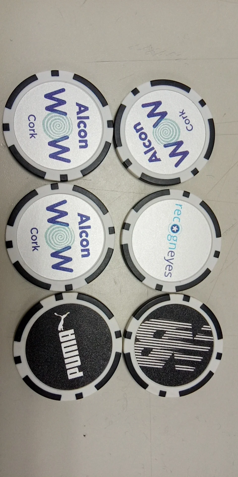 Factory direct sale custom logo 11.5g ABS 6-Stripe Casino gambling Poker Chips set