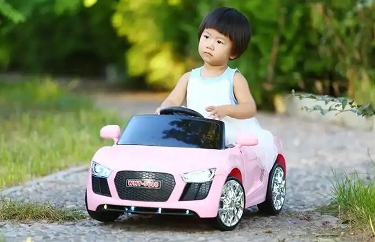 Powered Electric Car for Kids with Parent Remote Control, Lights, Horn, Music, Ride on Toys