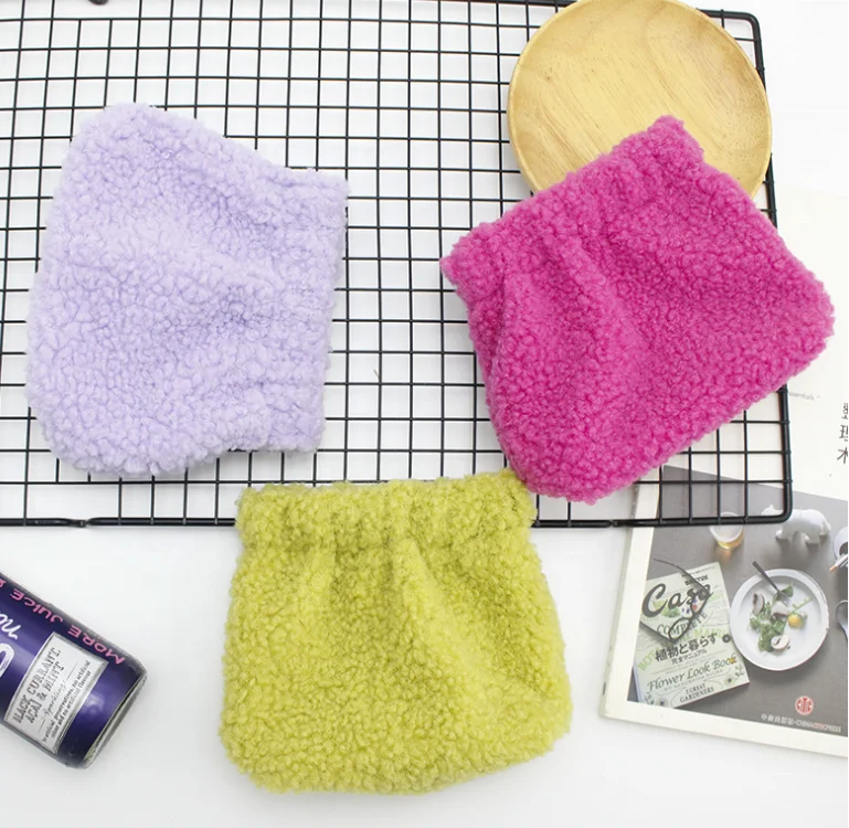Fluffy Squeeze Coin Purse Sherpa Change Money Bag Girl Modern Coin Case Purses Earphone Protection Bags