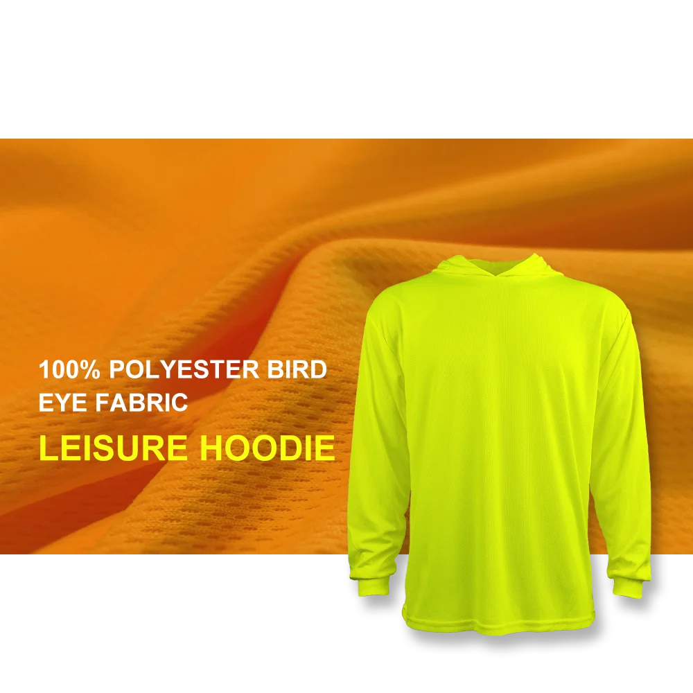 Wholesale Leisure Breathable Bird Eye Hoodie Shirt Customized Long Sleeve Outdoor Sport Comfortable Pullover Hoodie