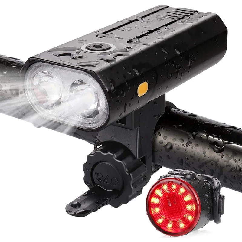 LED Bike Light 5 Modes Waterproof Mountain Road Cycling Lights Bike Headlight Taillight Combination