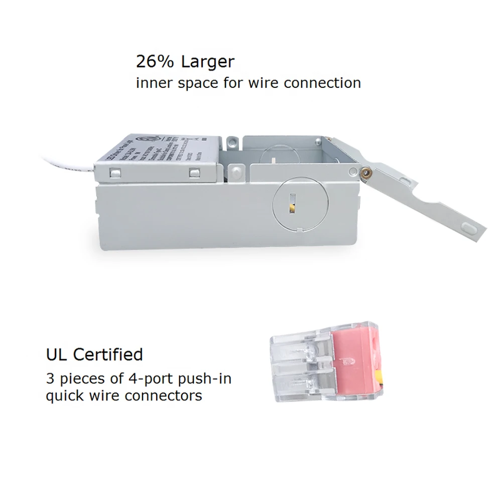 ETL(5004879) certificate led recessed  ceiling light 4inch 9W  panel light with aluminum junction box