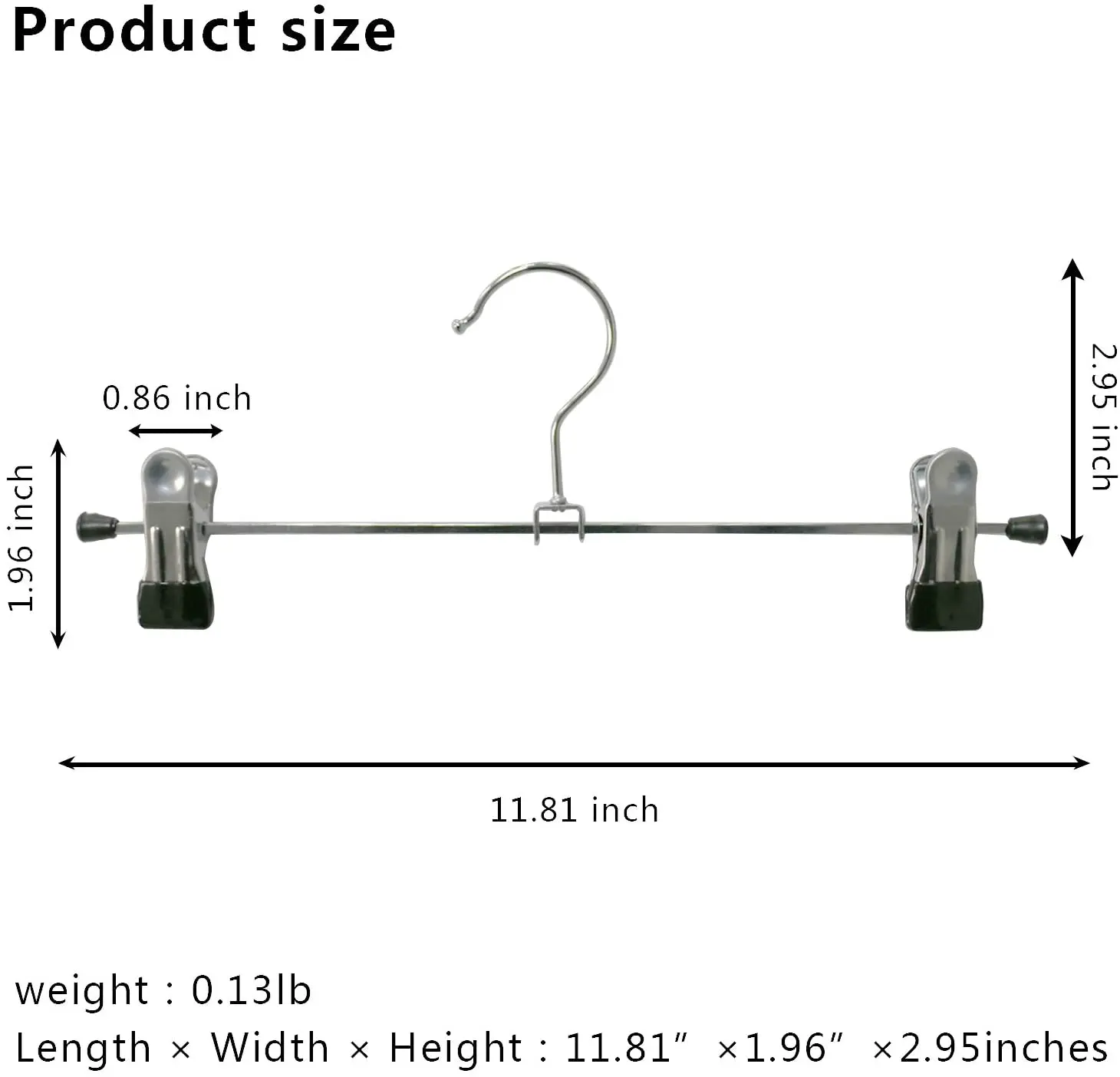 Metal iron pants with clamps non-slip hanger not easy to fall , suitable for pants , skirts , towels , etc