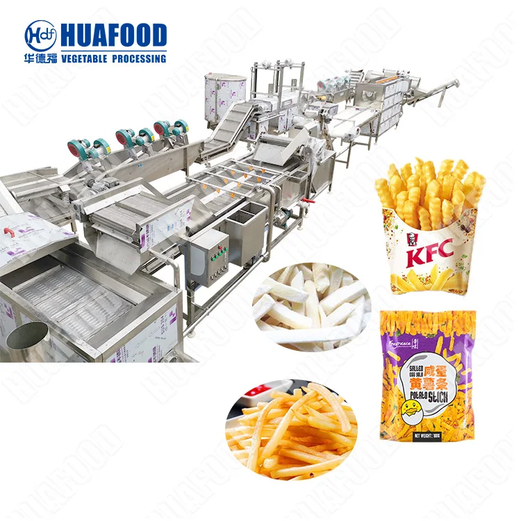 Potato French Fries Production Line Fried Potato Chips Stick Machine Full Automatic French Fries Production Line Potato