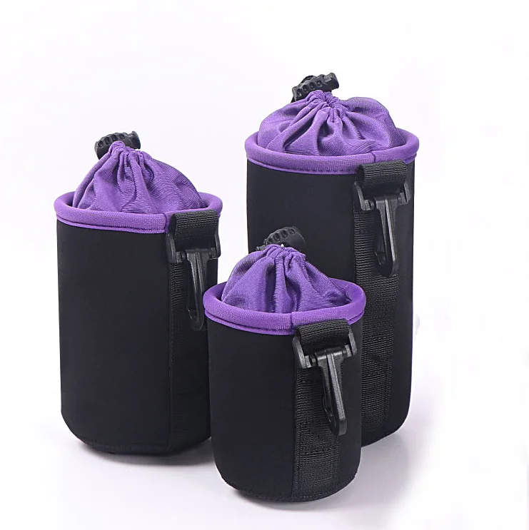 Hot Sale High Quality Shockproof Neoprene Thickened Plus Velvet Neoprene Camera Lens Bag