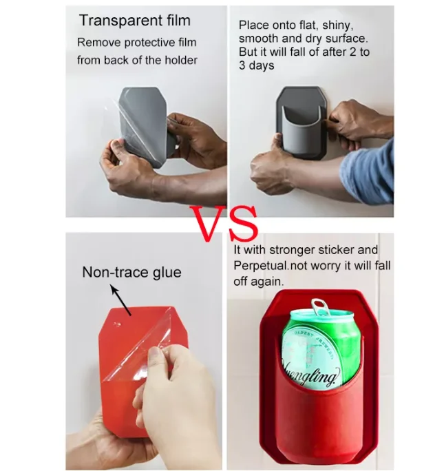 New 2023  Bathroom Accessories Silicone super suction Waterproof Shower  Drink Beer Holder