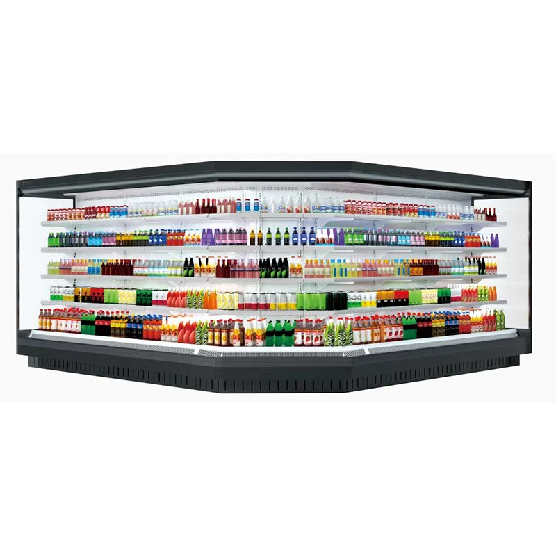 Custom Commercial Drink Beverage Chiller Refrigeration Equipment Open Display Cooler Freezer for SupermarketRestaurant