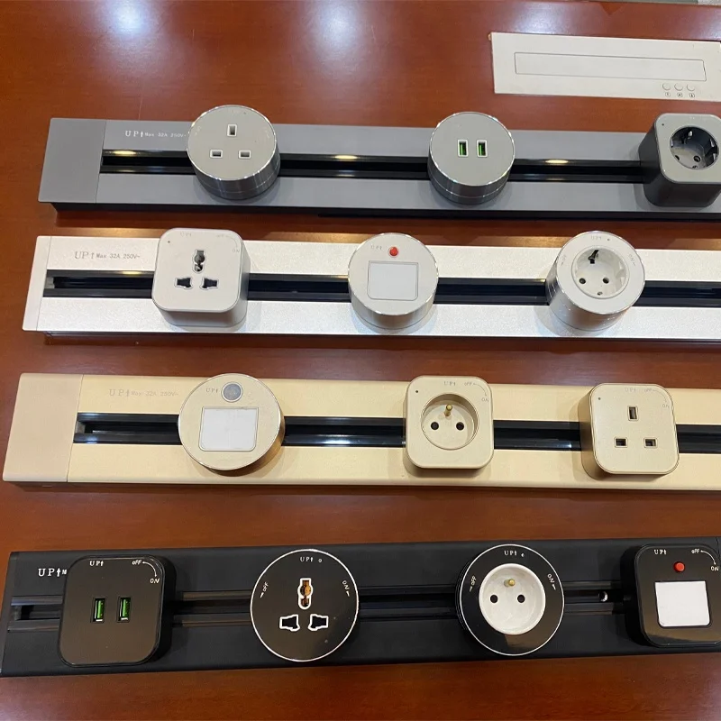 brand electr outlet wireless modular electrical multi sockets modern safety rail home kitchen system usb track socket