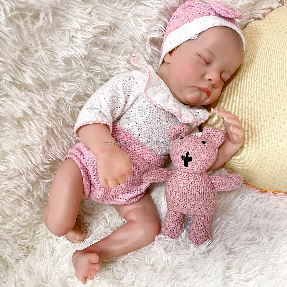 17Inch Silicone Vinyl Real Toddler Girl Lifelike Reborn Baby Alive Levi  Baby Dolls Bebe Reborn Newborn