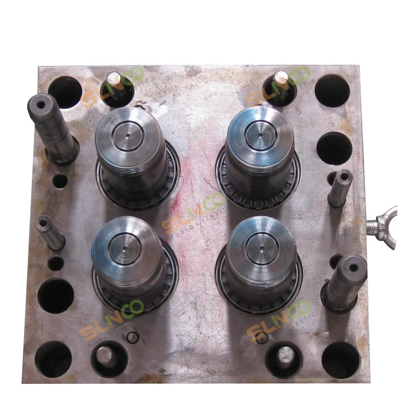 4 cavity plastic engine motor oil bottle pilfer-proof unscrewing cap mold