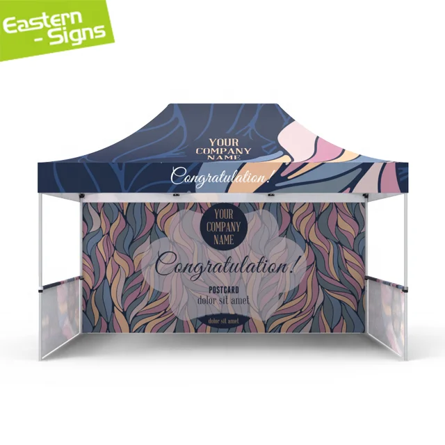 Складной УФ-стойкий алюминий 10x15 всплывающая реклама большая наружная выставочная палатка для торговой выставки