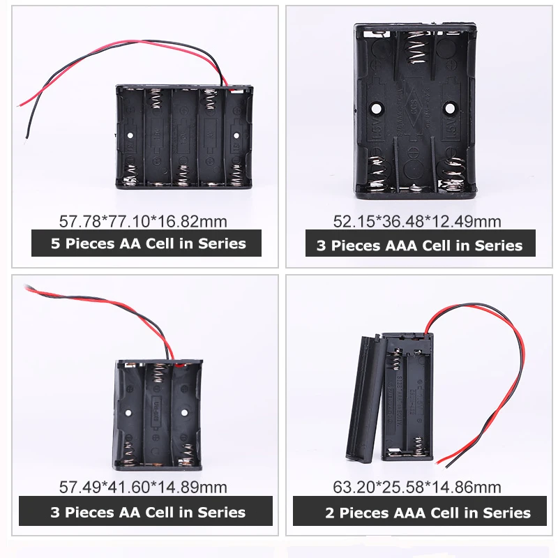 ABS пластик DIY AA/AAA держатель для батареи коробка с переключателем вкл./выключаем и крышкой 12 В напряжение Аксессуары