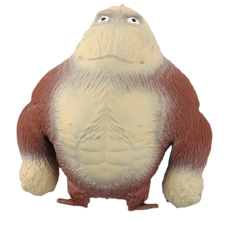 Soododo TPR Funny Stress Relief Squeeze Strong Chimpanzees Fidget Toy Stuffed Animal Toys