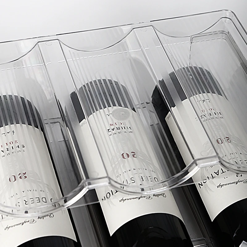 Plastic Wine Rack for 3 Wine Cabinet with Unique Style Wine Display Racks Bottle Holder