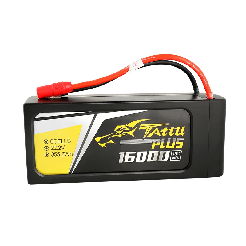 TATTU PLUS 16000mAh 22.2V 6S 15C intelligent LiPO fast charing Battery Rechargeable Lithium Battery for uav drone
