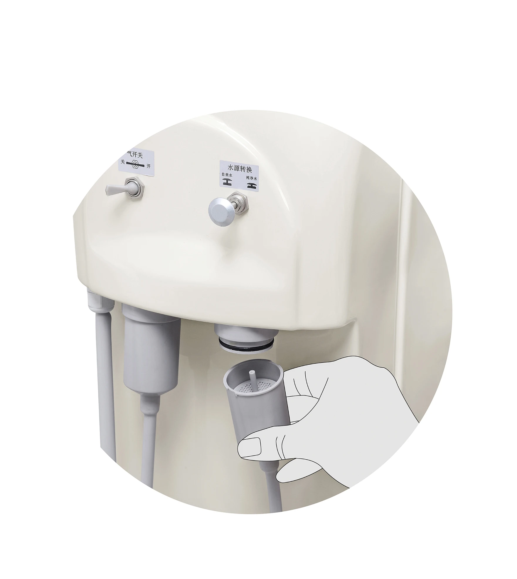 economical type dental chair, GD-S200 dental unit with ceramic spittoon