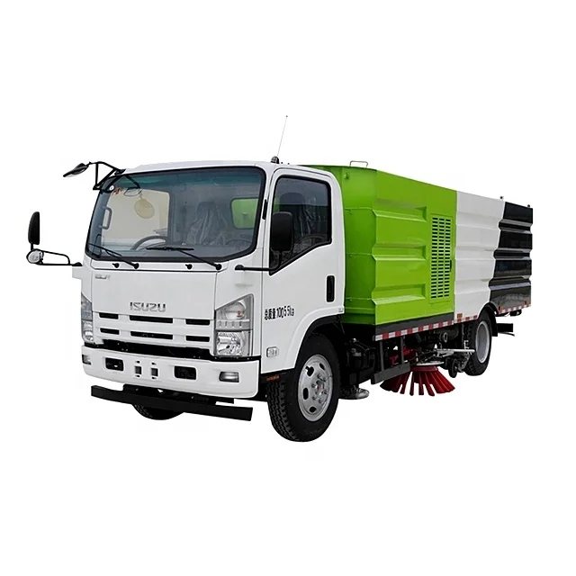 Japanese I suzu Vacuum Sweeper Washing Truck 5000 Liters Dust Tank road sweeping machine for sale
