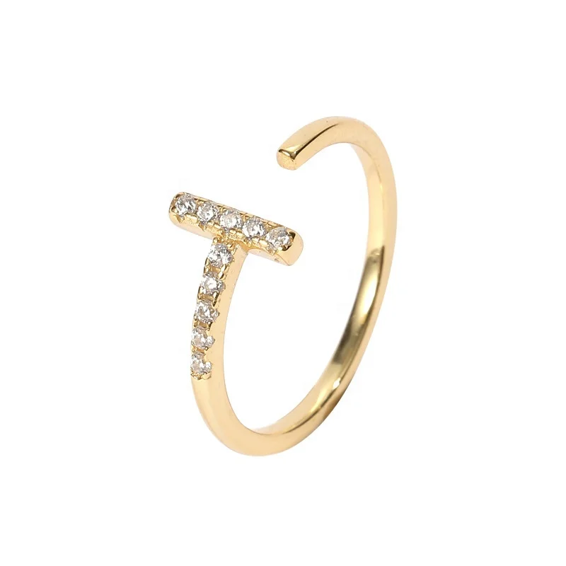 Wholesale Fashion Unique Women 925 Sterling Silver Rings Fine Jewelry Zircon Geometric Line Adjustable Smart Ring for Girls