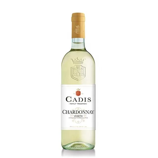 Italian white wine - Chardonnay Veneto - Cadis - Glass Bottle 0,75 - Color: Straw Yellow - Palate: Dry