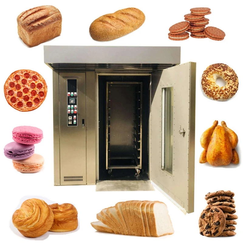 Industrial Home Baking High Quality Heavy Duty Rack Roasted German Pizza Bread Gas Rotary Oven