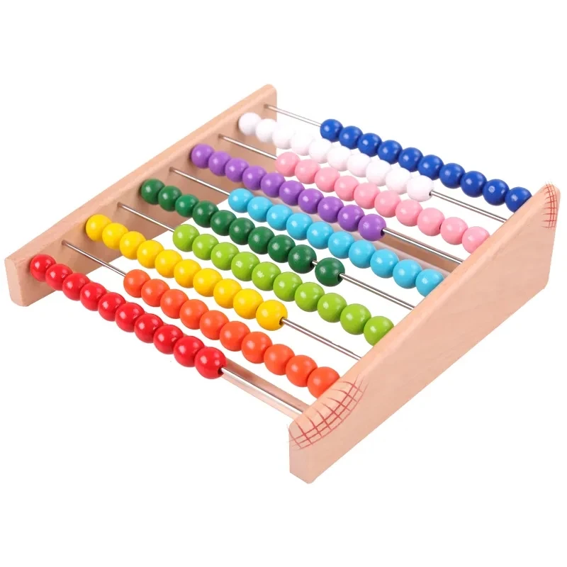 Beech Wooden Rainbow Abacus Frame Education Toys For Children
