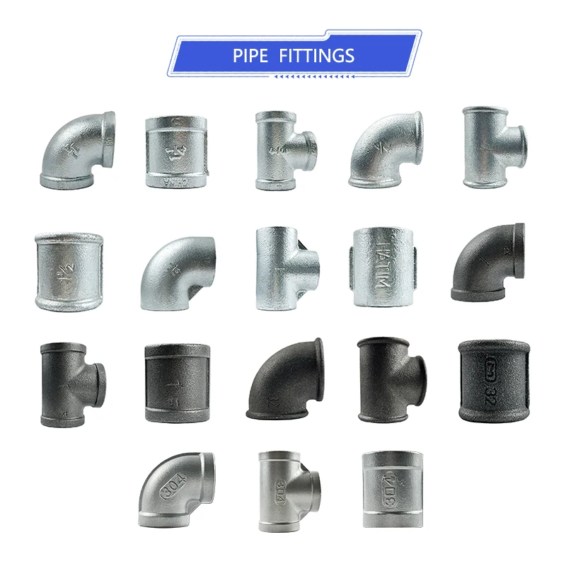 Wholesale Malleable Iron Pipe Fittings Hot Dip Galvanized DIN Beaded Elbow for Oil Water Gas