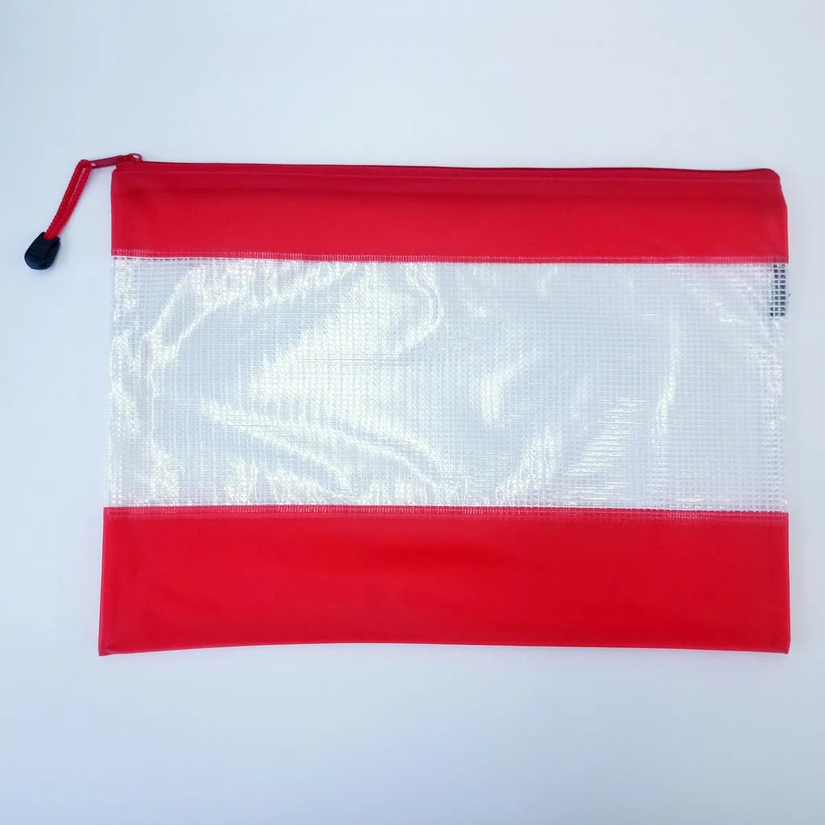 Kuoda wholesale  Transparent pvc mesh pencil case a4 zip lock document bag file  office school supplies stationery bag