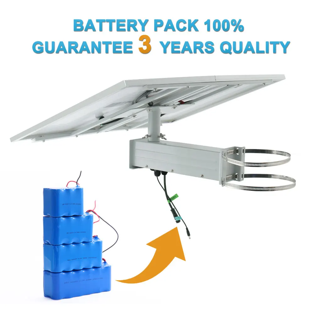 CE RoHS 30W Mono Solar Panel 30Ah LifePO4 battery DC12V 2A 5 years warranty IP67 Solar Energy System for CCTV Camera