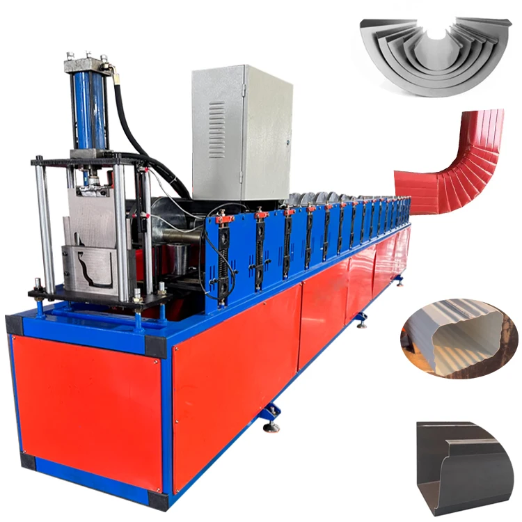 Automatic Portable K Style Seamless Rain Gutters Roll Forming Customized Metal Making Half Round Gutter Machine