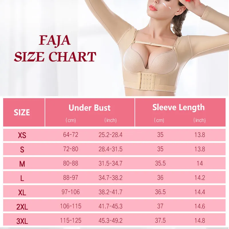 Accessory axillary breastgather towards the chest arm shapewear Effectively supports the chest  Arm shaper for lipo post surgery