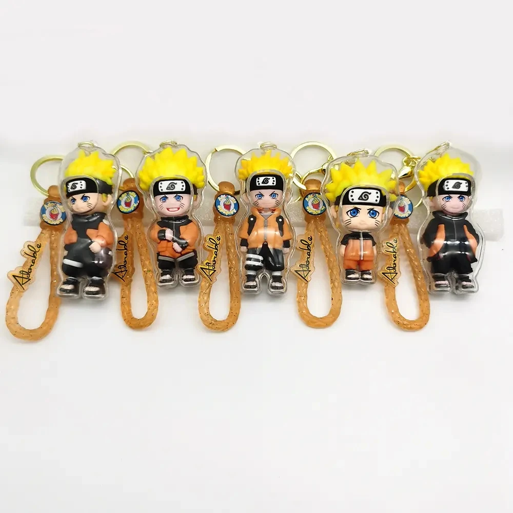 2024 new manufacturer  3D pvc plastic kids cute cartoon Charm Sasuke Uchiha Weasel keychain ring gift  toy keyring keychain