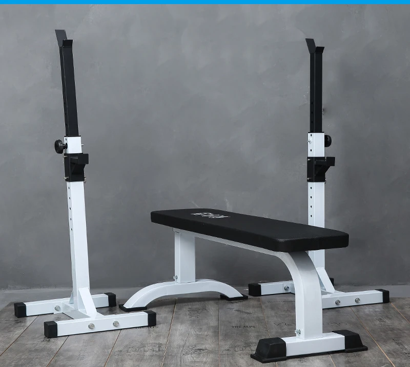 Strength Training Combo Bench Press Barbell Bed Squat Rack Gym Lifting Weight Bench Stool