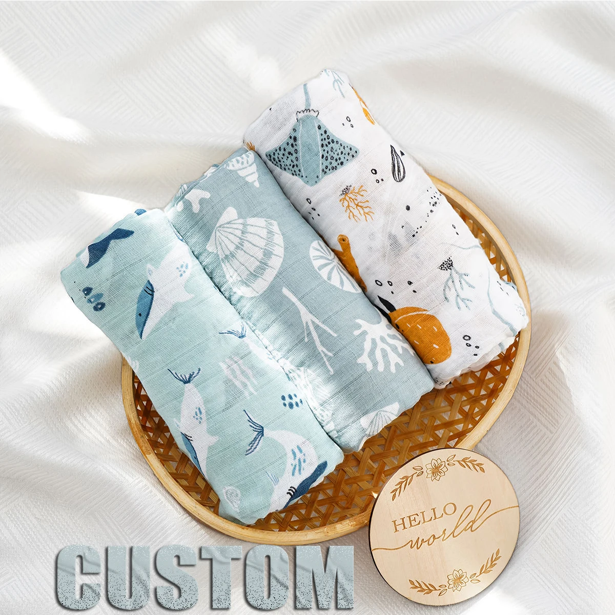 Одеяла из муслина для новорожденных 60 х60 см детское бамбуковое хлопковое банное полотенце индивидуальный дизайн Пеленальное мягкое одеяло производитель