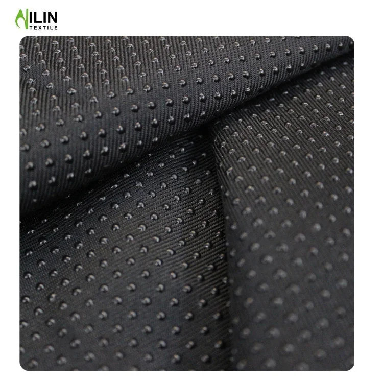 100% polyester silicone rubber anti skid gabardine fabric for cushion