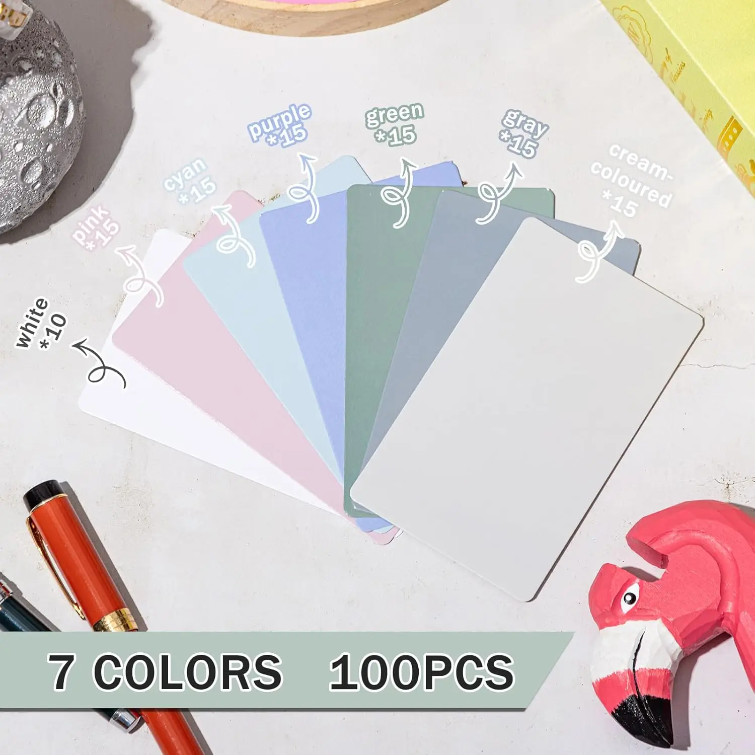 Dry Erase Index Cards Laminated Cards Reusable Dry Erase Note Flash Sheets Game Cards for School Office Home to Do List