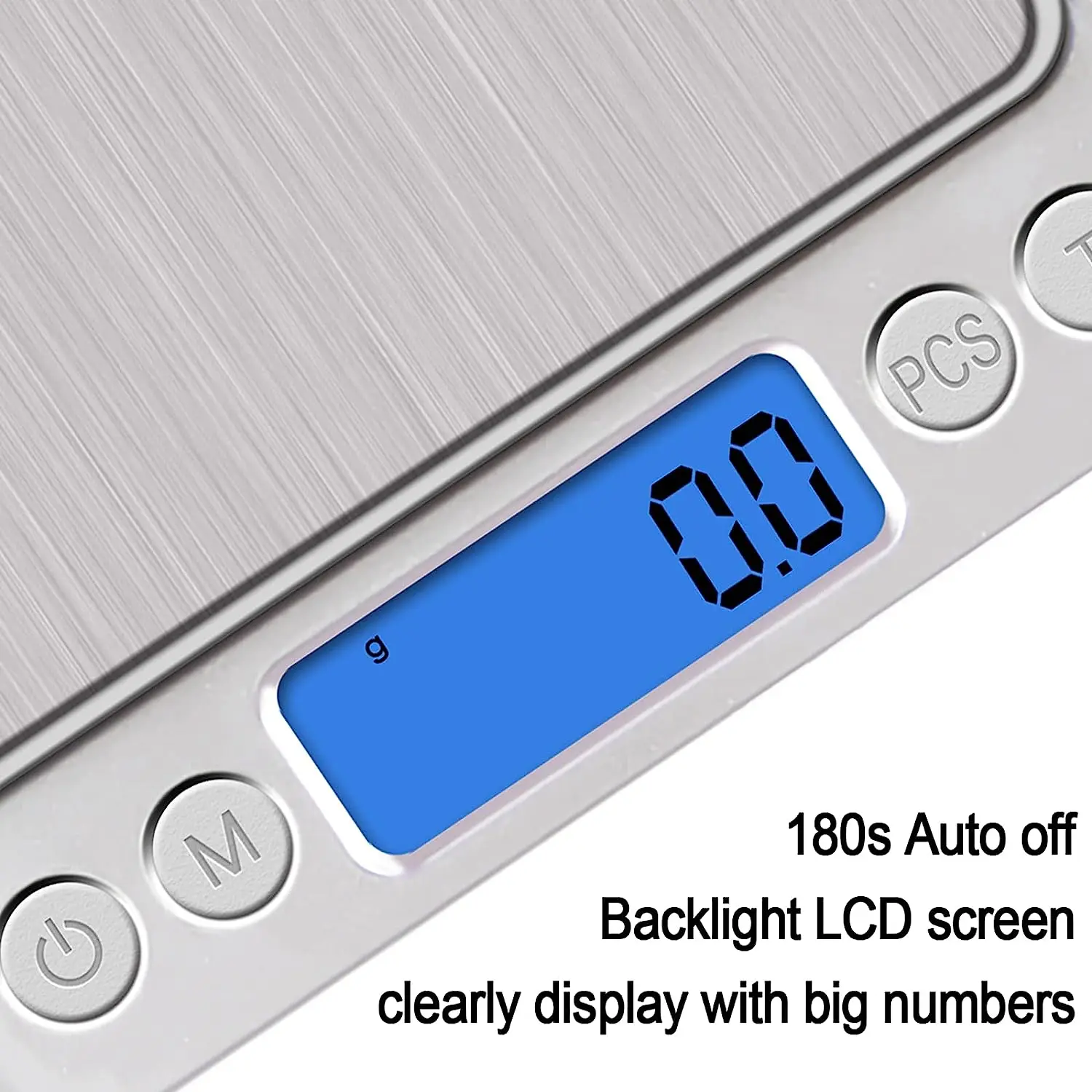 Kitchen Scale Food Multi - Function Stainless Steel Balance LCD Display Cooking Baking Pocket Scale with Tray 500g*0.01g Digital