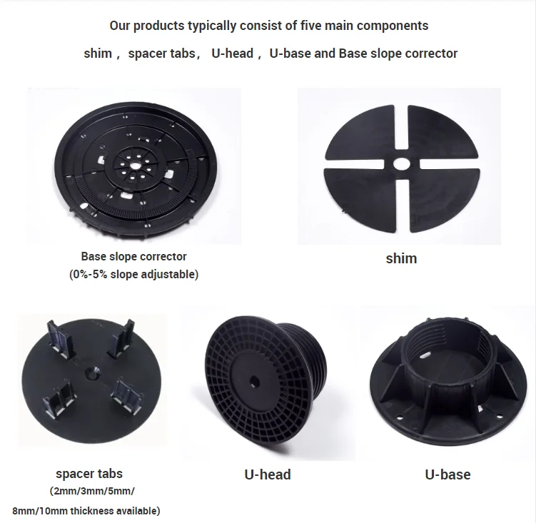 adjustable plastic paving pads floor support pedestals paver pedestal raised tile/floor for floor elevating 18-32 mm