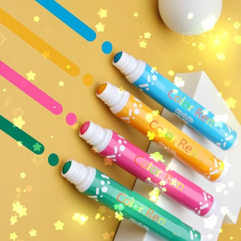 Washable Dot Markers, Fun Art Supplies for Kids Toddlers, Non Toxic Water-Based Paint Daubers, Bingo Daubers Supplies