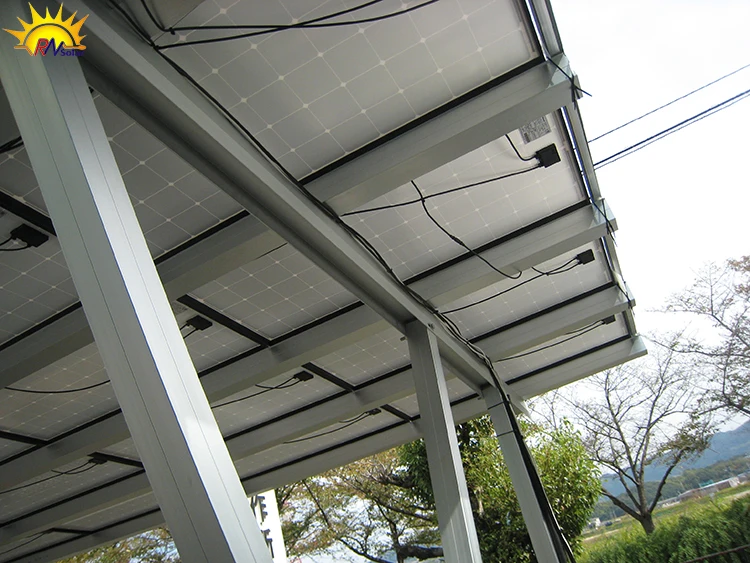 Wholesale Price Aluminum Profile Waterproof Solar Carport System Powered Structural of Waterproof Mount Solar Carport System